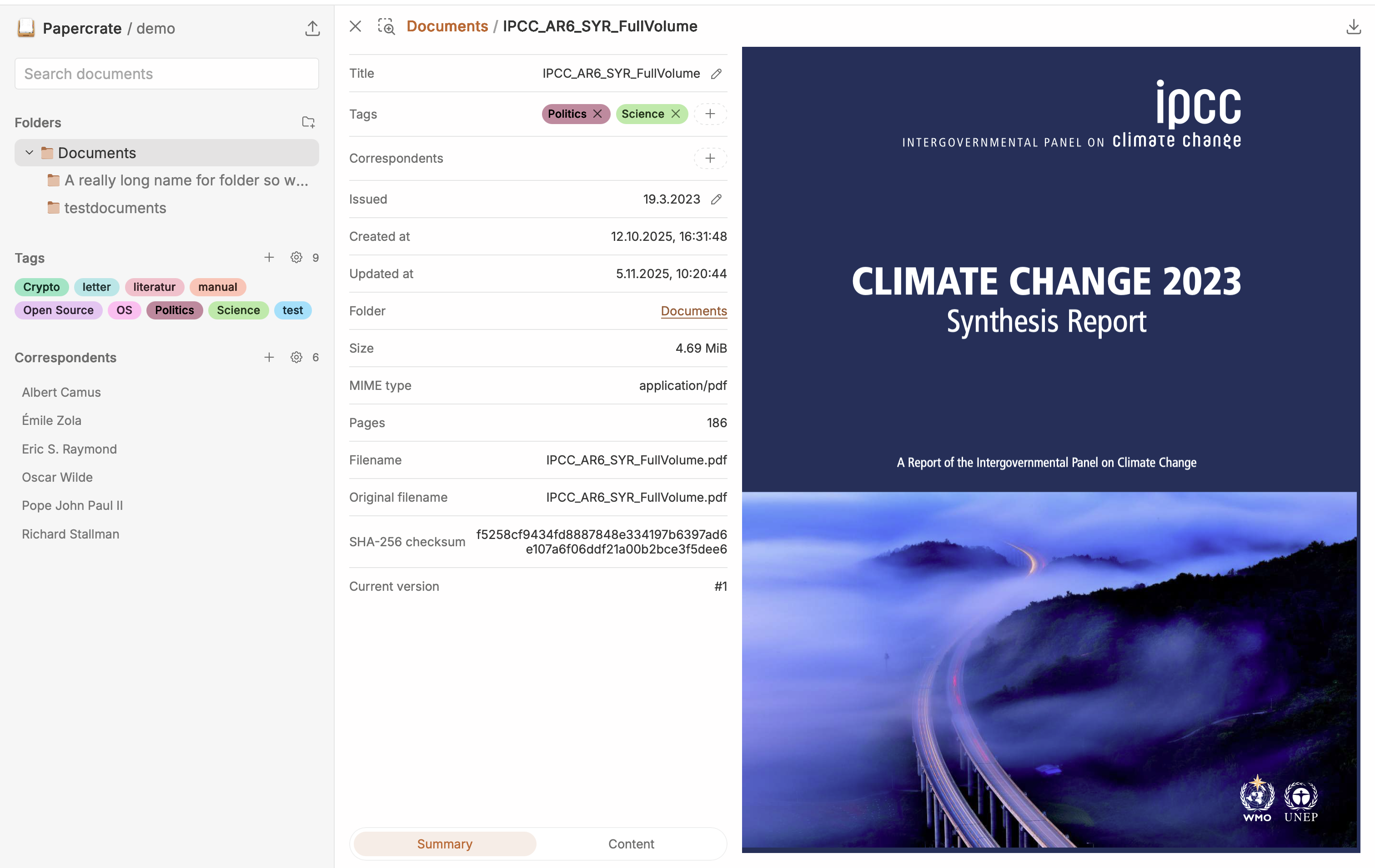 Document view