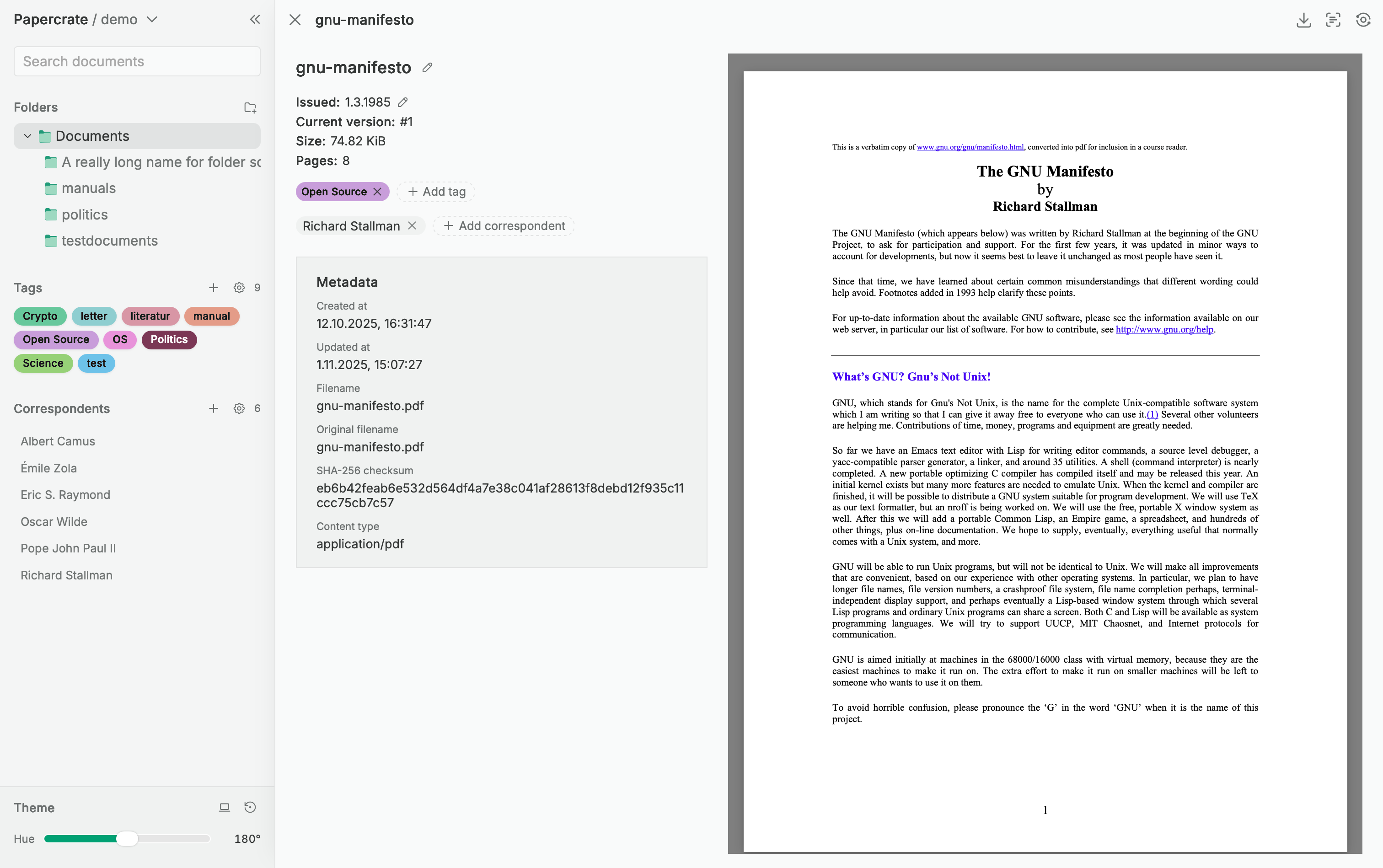 Document view